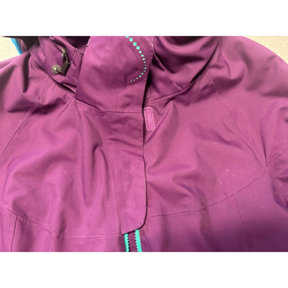 GUC Obermeyer Gorpore Technical Prizim Purple & Teal Ski Jacket Woman's Size 14 - Picture 11 of 13